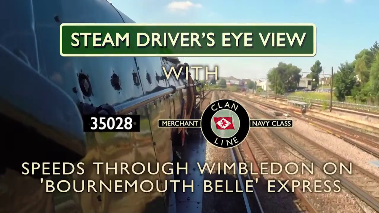 35028 Clan Line storms Wimbledon on the Bournemouth Belle