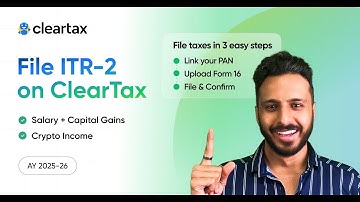 ITR -2 Filing on ClearTax || Salary +Capital Gains || Crypto ITR Filing || FY 2024-25 ||Tutorial