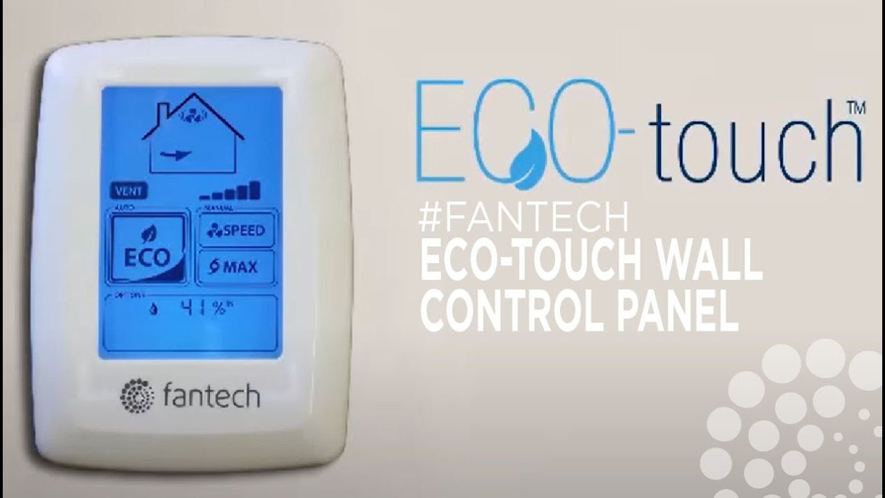 ECOTouch Wall Control Panel for your Fresh Air Appliance (H/ERV) 