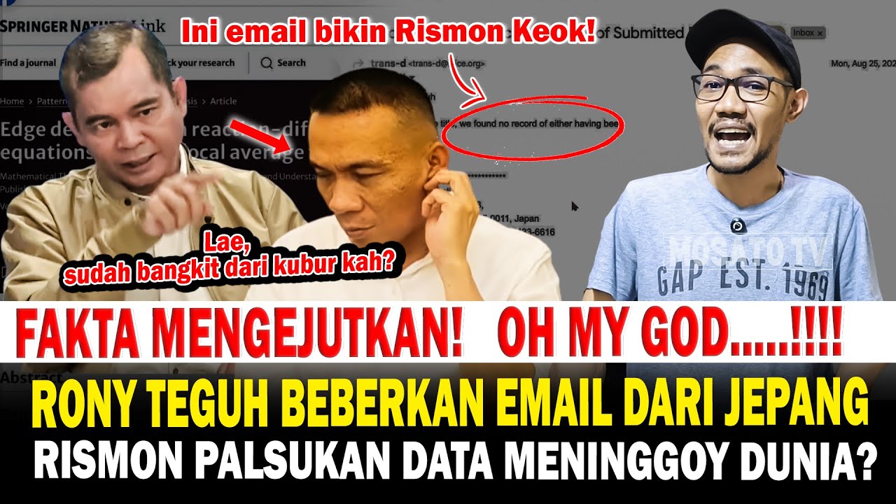 Fakta Mengejutkan! Rony Teguh Beberkan Balasan Email dari Jepang! Rismon Palsukan Data Meninggal?