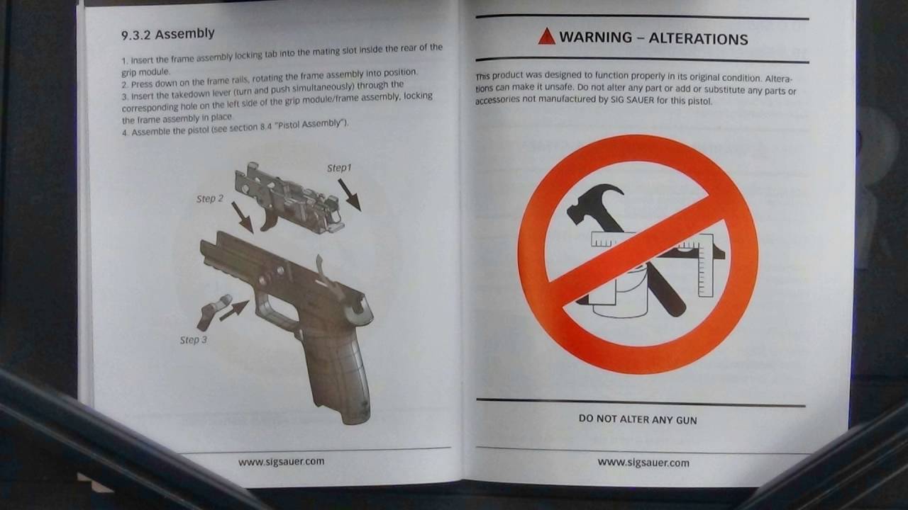 Sig Sauer - Sig P320 Operations Manual / Handbook - YouTube