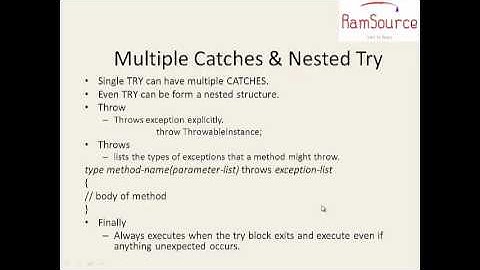 #7 JAVA Programming in Tamil - Exception Handling Part2