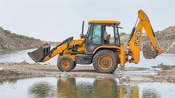 JCB 3DX Going New Thamirabarani River Construction Side Bridge Earth Work and Making way | jcb video
