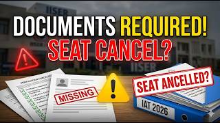 🚨 IAT 2026 URGENT Update | Documents Required or Your IISER Seat Will Be Cancelled! ⚠️
