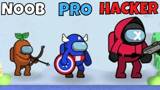 NOOB vs PRO vs HACKER in Merge Imposter Master screenshot 5