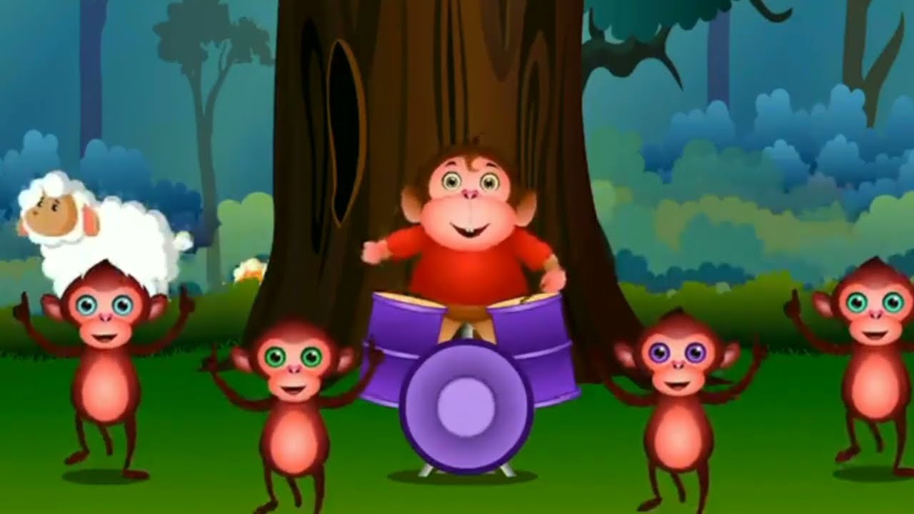 5 Monkey story song | For kids 