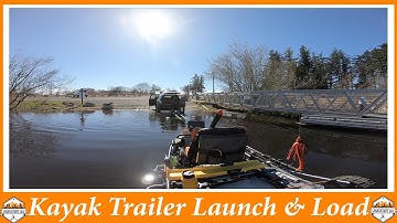 Kayak Trailer Launch & Load || Hobie PA12 || Kayak Fishing