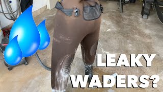 How do I find the leak in my waders?