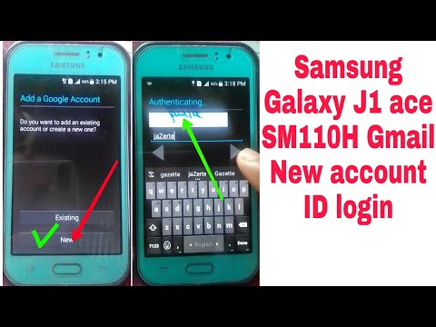 How To Samsung Galaxy J1 ace SM110H Gmail New account ID Login