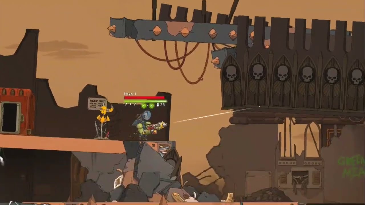 Warhammer 40,000: Shootas, Blood & Teef – Jeu Action 2D – Switch – Solo Ou Co-op 4 Orks – Aventure Déjantée
