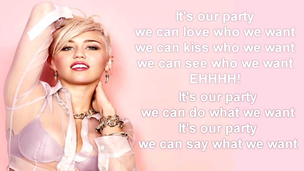 Miley Cyrus We can't stop (LYRICS) YouTube