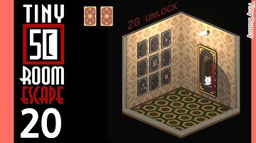 50 Tiny Room Escape 20 Unlock Walkthrough (2 Cards)