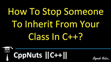 How To Stop Someone To Inherit From Your Class In C++?