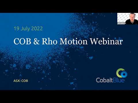 COB Investor Webinar Presentation - 19 July 2022