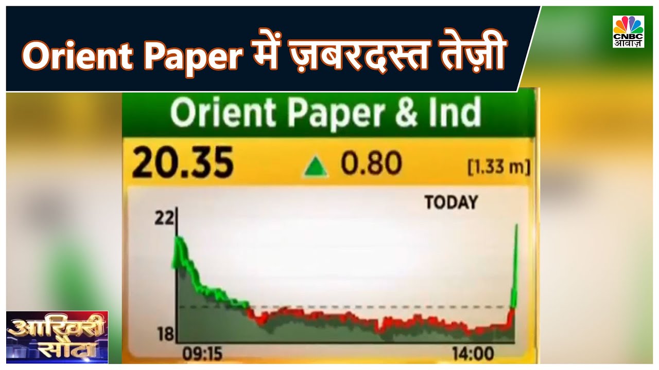 Orient Paper & Industries के Shares में ज़बरदस्त तेज़ी Akhiri Sauda