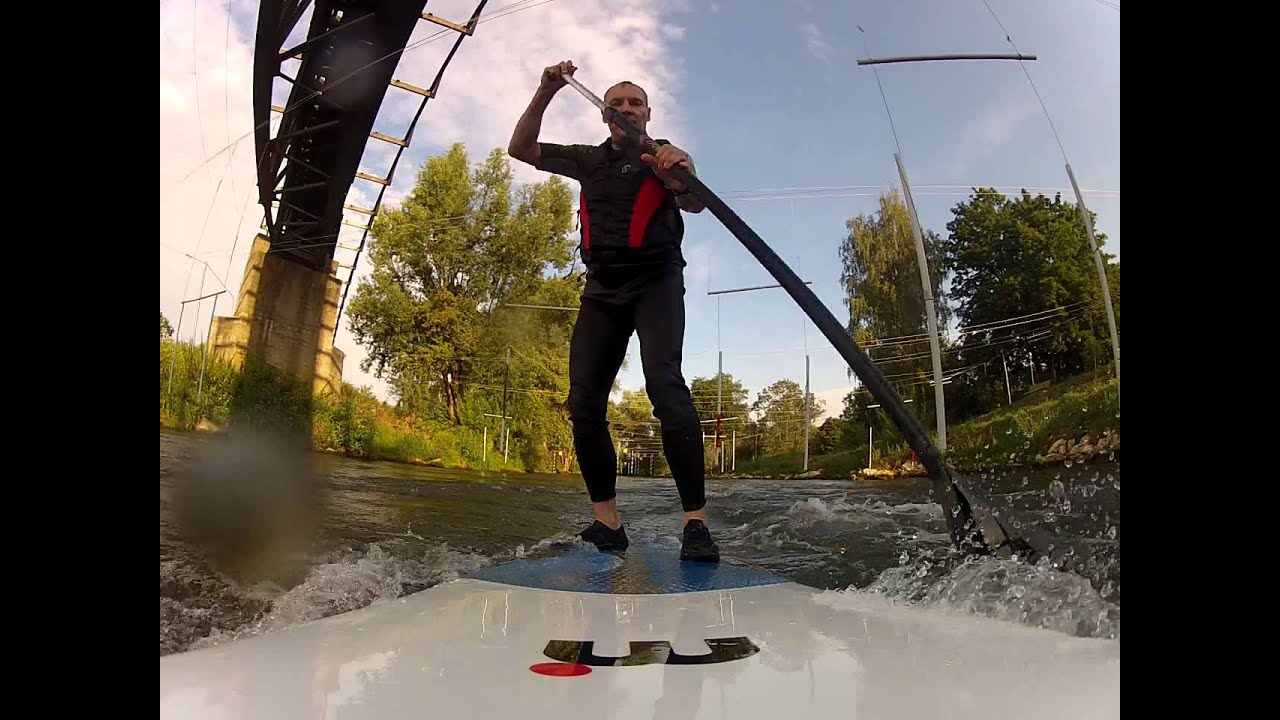 SUP auf der Kanustrecke Pegnitz Oberasbach