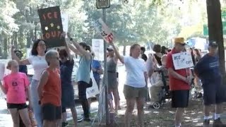 Bluffton rally draws dozens following ICE raid