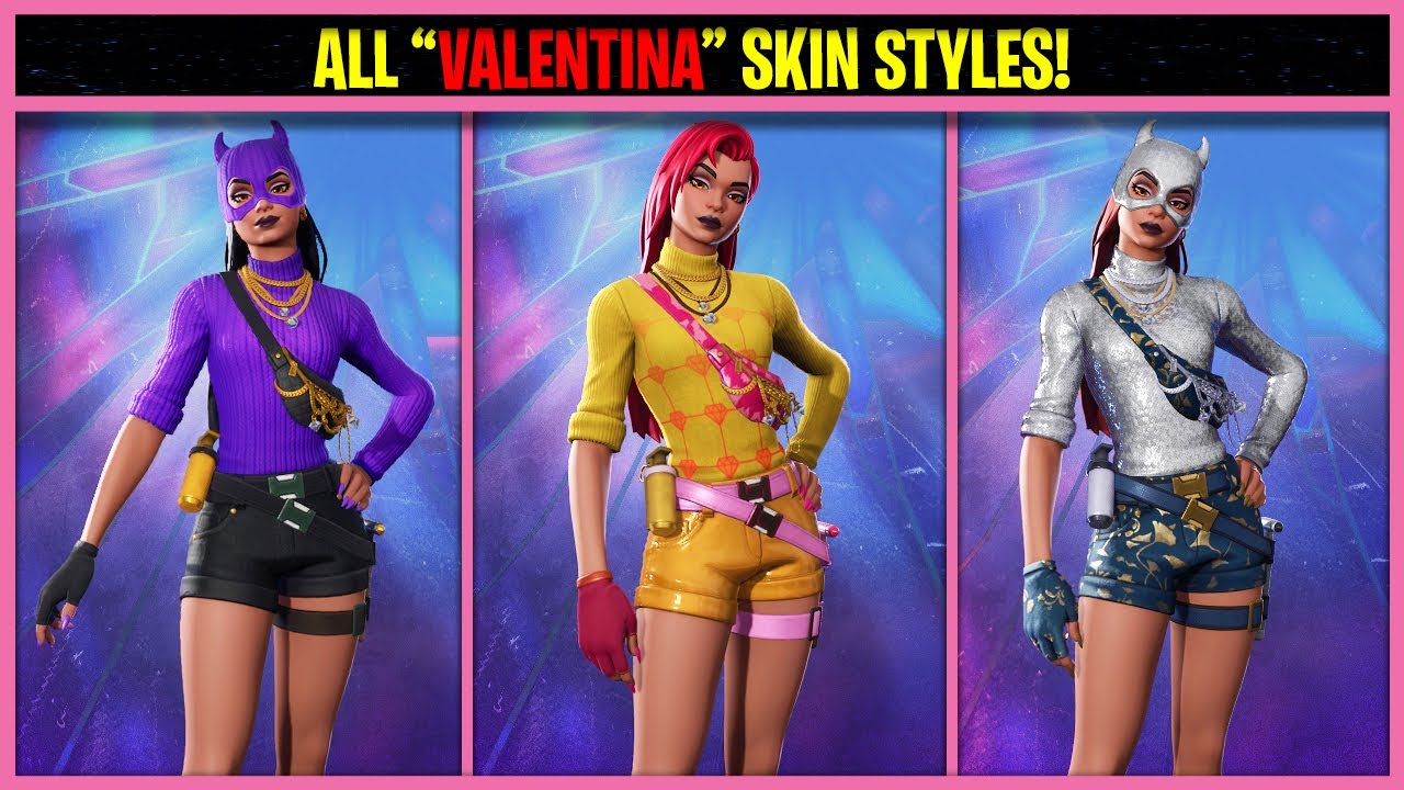All Valentina Skin Styles In Fortnite Chapter 6 Season 2 Full Showcase 