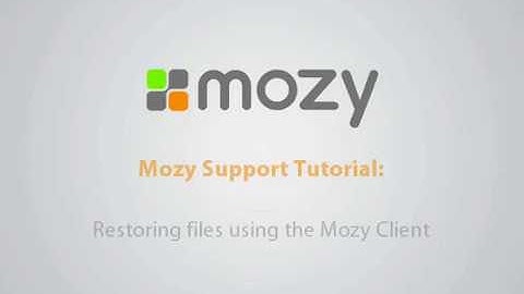 Restoring files using the Mozy client