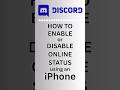 How to Enable or Disable Your Online Status on the Discord App using an iPhone