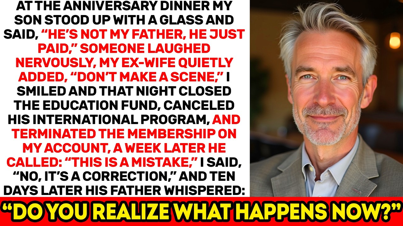 At the Anniversary My Son Said I Just Paid — I Closed His Fund