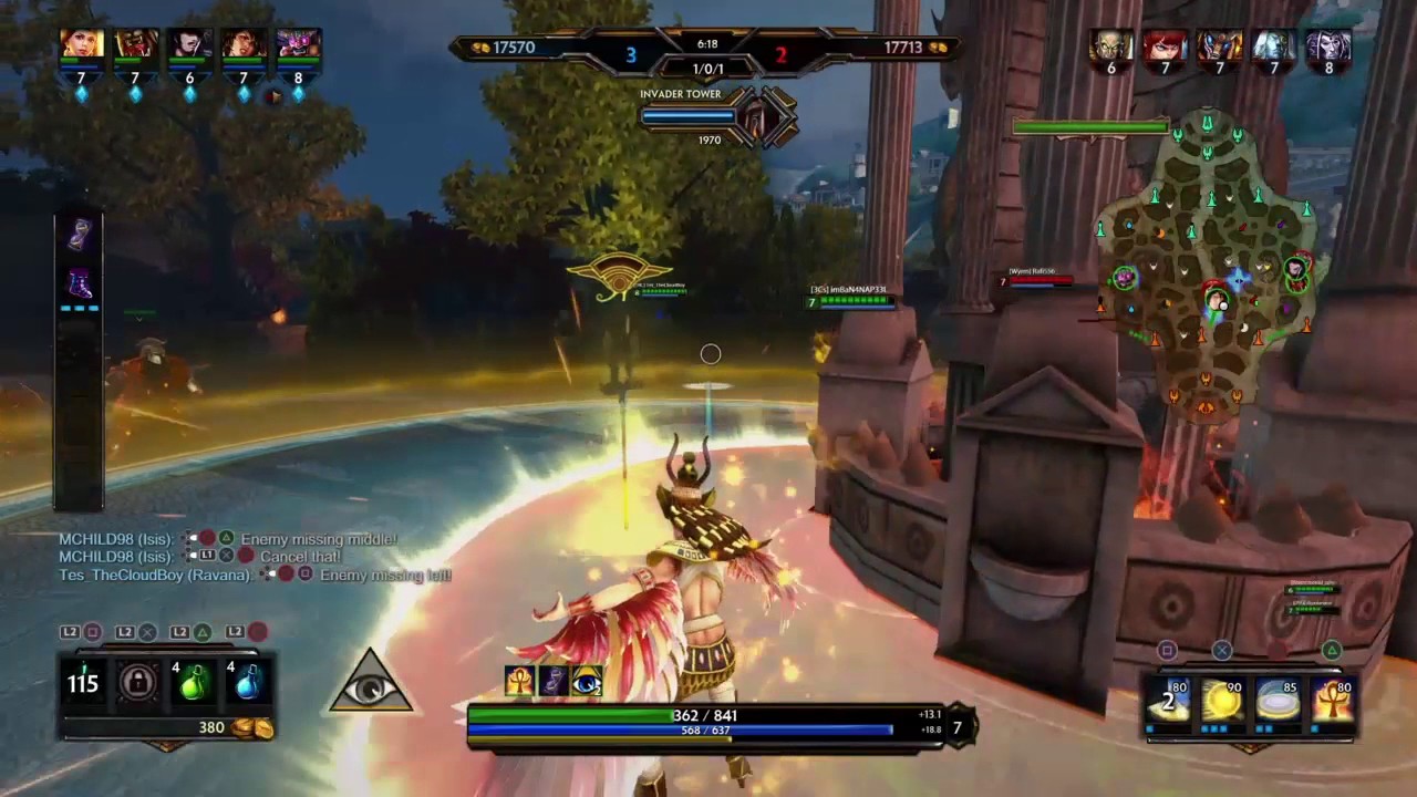 Smite: Conquest Isis mid lane gameplay