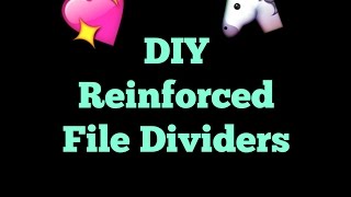 DIY File Dividers THAT WON'T BREAK!!