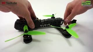 TBS Vendetta - dismount arms + tilt camera + dismount tray + install antenna