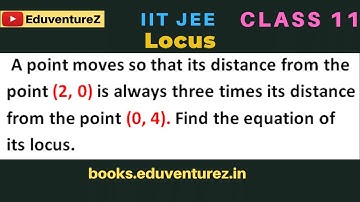 A point moves so that its distance from the point (2, 0) is always three times its distance from the