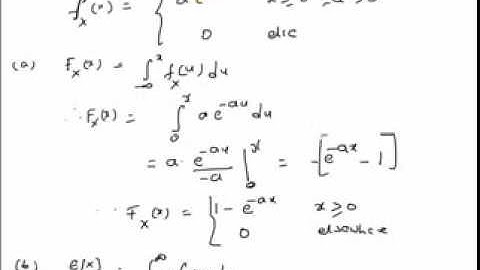 Exponential Random Variable: CDF, mean and variance