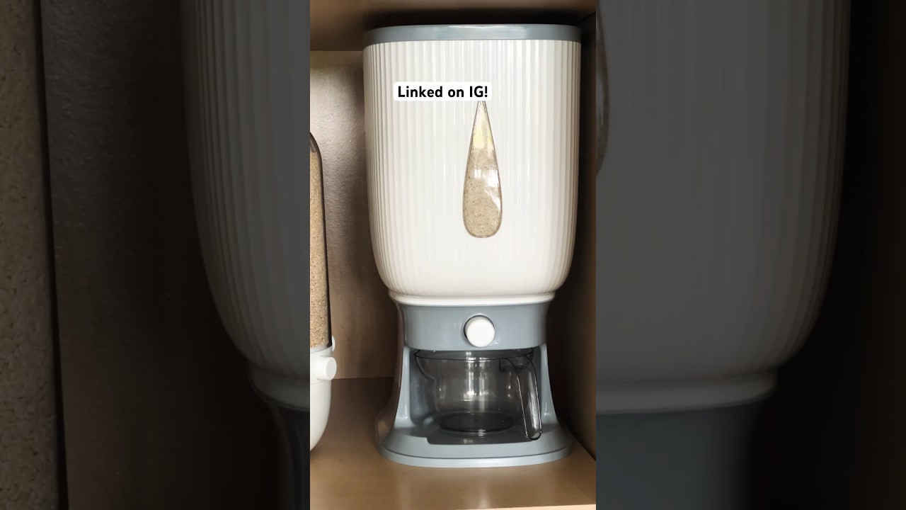 Found this amazing rice dispenser on Amazon that can store up to 20 lb! 