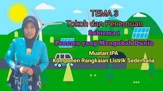 IPA KELAS 6 TEMA 3 SUBTEMA1I KOMPONEN DALAM  RANGKAIAN LISTRIK SEDERHANA
