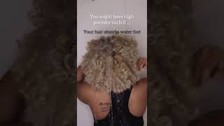 Do you have high porosity hair? Join the fam for tips!  #blonde #curlyhair #highporosity  #shorts