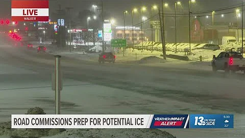 Ice, lake-effect snow and gusty winds causing tricky road conditions in West Michigan