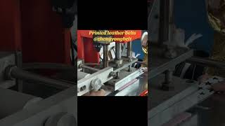 How to mass-produce leather belts #belt #beltmaking #factory #leather #embossingprint #customized