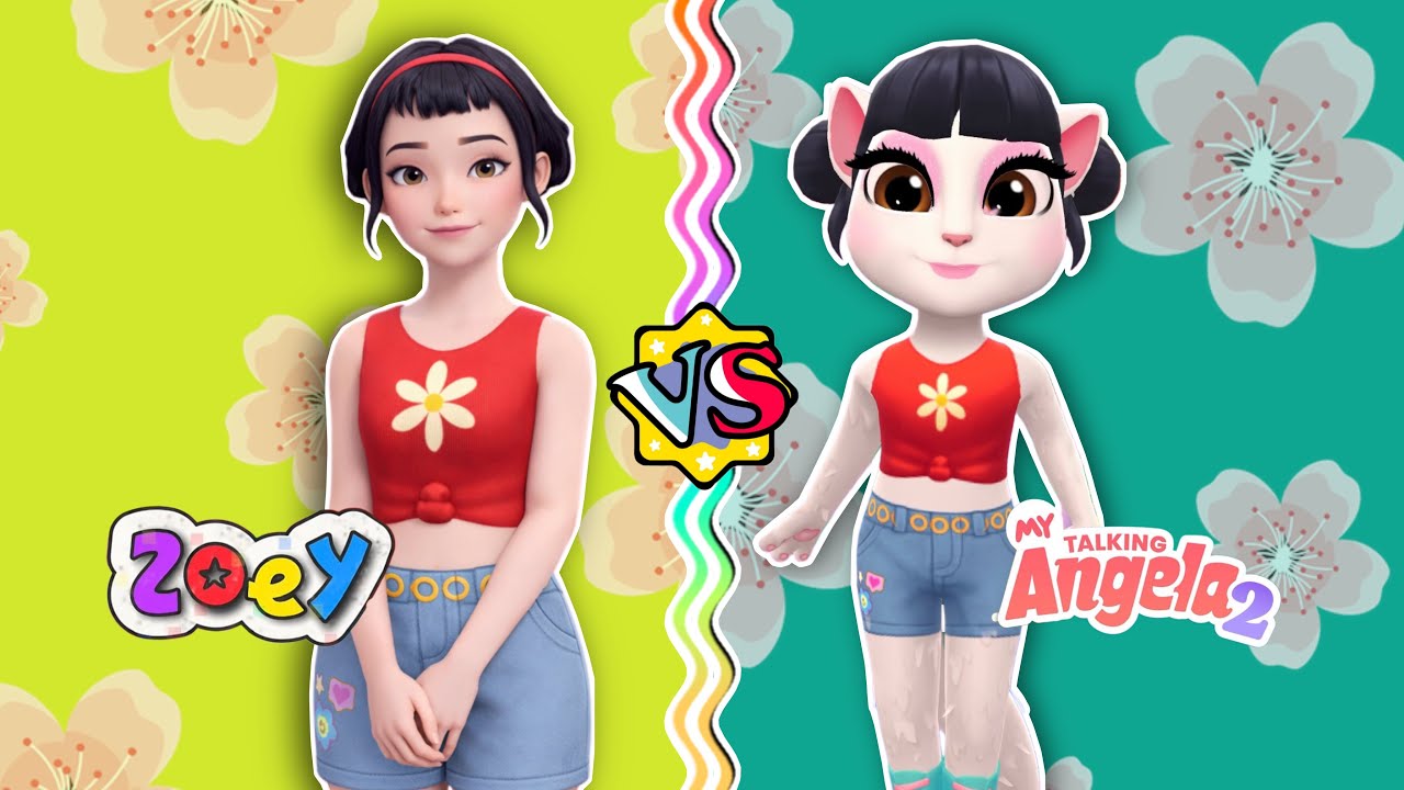 Huntrix ZOEY DRESS UP Challenge part 5 | My Talking Angela 2 👗🎀 