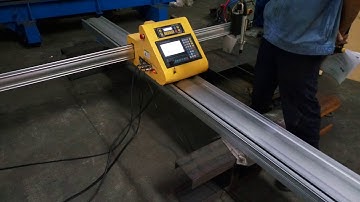 Portable CNC plasma cutting machine working test