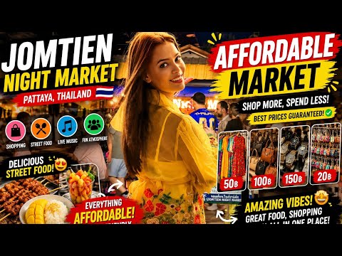 Exploring Pattaya's Jomtien Night Market - Street Food, Shop