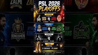 PSL 2026 Playoffs Full Schedule  | Qualifier, Eliminator &amp; Final Dates | Peshawar vs Islamabad