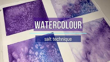 Watercolor salt technique DEMO with galaxy effect - a tutorial on how to create texture and patterns