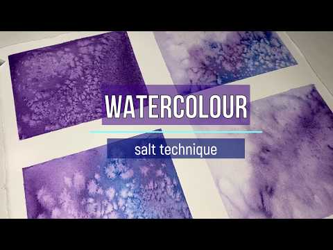 Watercolor salt technique