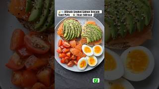 🥑🐟 Ultimate Smoked Salmon Avocado Toast Plate ✨🍳 | Kcal: 540 kcal