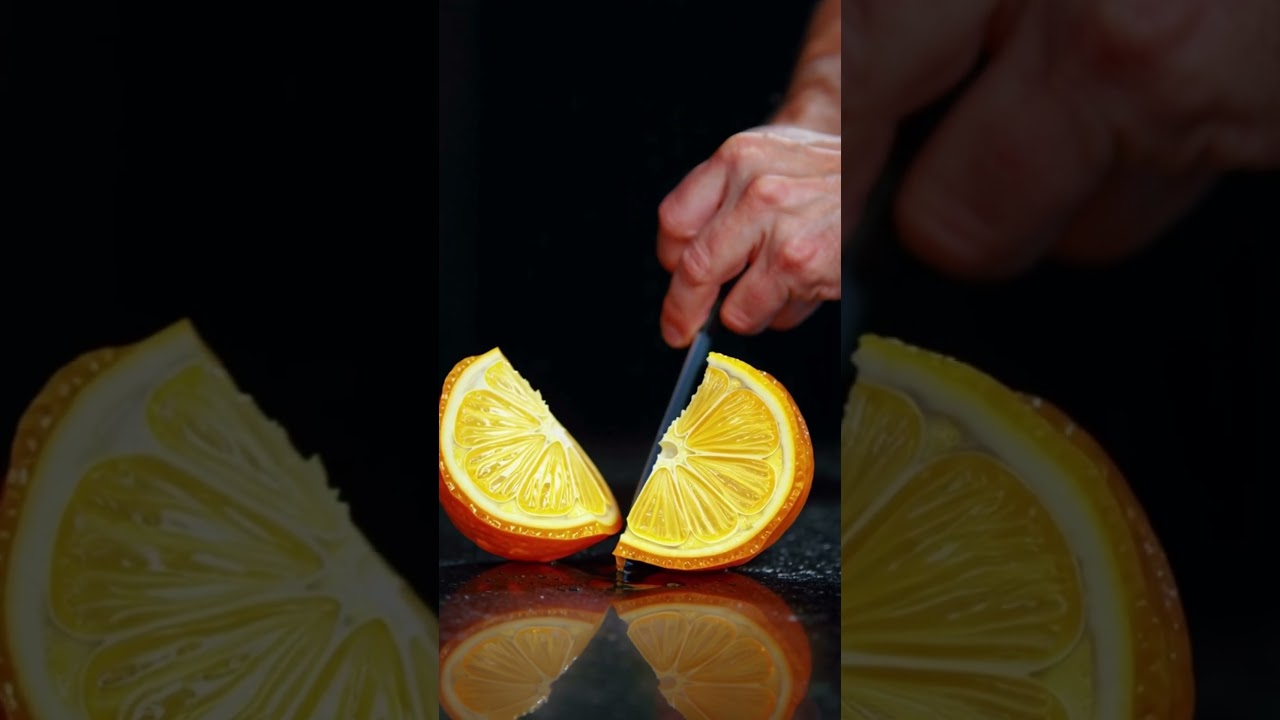 Satisfying Crystal Orange Slice 🍊 | Ultra Realistic 8K ASMR💗‼️
