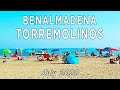 Benalmadena Torremolinos - Beach Walk in July 2020, Malaga, Costa del Sol, Spain [4K]