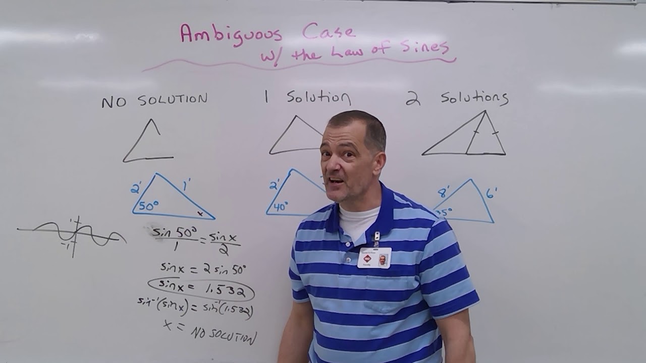 Uncle Dan (Trigonometry) SSA Law of Sines The Ambiguous Case - YouTube