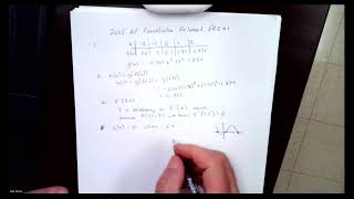 2025 AP Precalculus Released FRQ #1