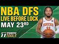 NBA DFS Live Before Lock (Saturday 5/23/26) | DraftKings &amp; FanDuel NBA Lineups