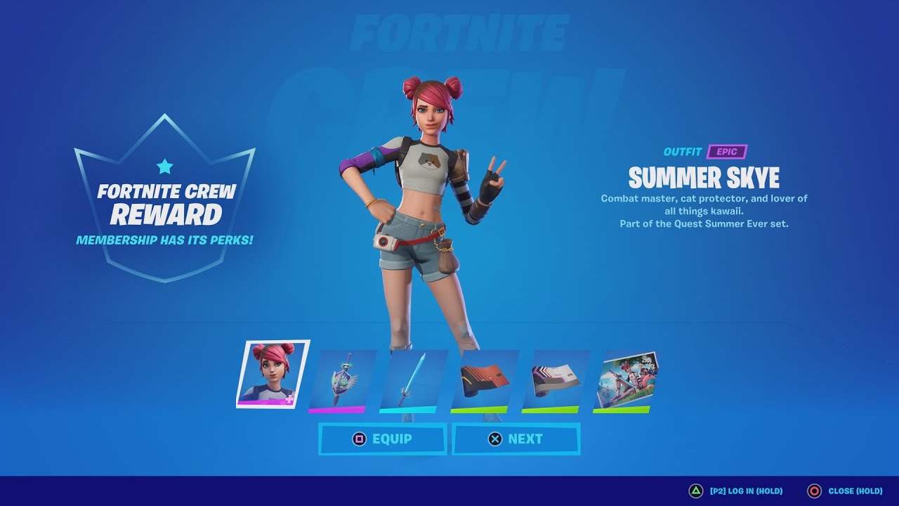 August's Crew Pack Is Here!  (Summer Skye Crew Pack Item Shop)