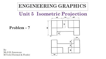 Isometric Drawing -Engineering Graphics- Isometric view in Engineering Graphics - Problem 7