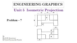 Celebrity Isometric Drawing -Engineering Graphics- Isometric view in Engineering Graphics - Problem 7 Profile